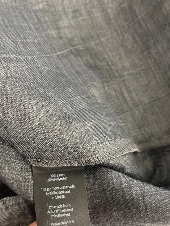 nwot NUTHATCH lagenlook linen blend shine gray sleeveless dress artsy S - Picture 5 of 5